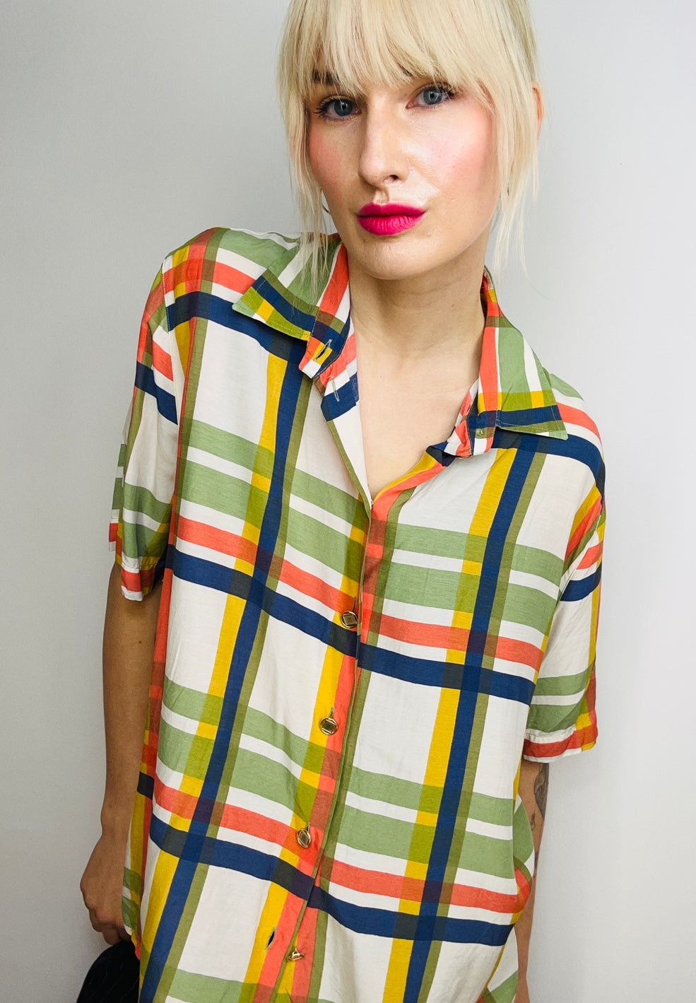 Bluse bunt kariert