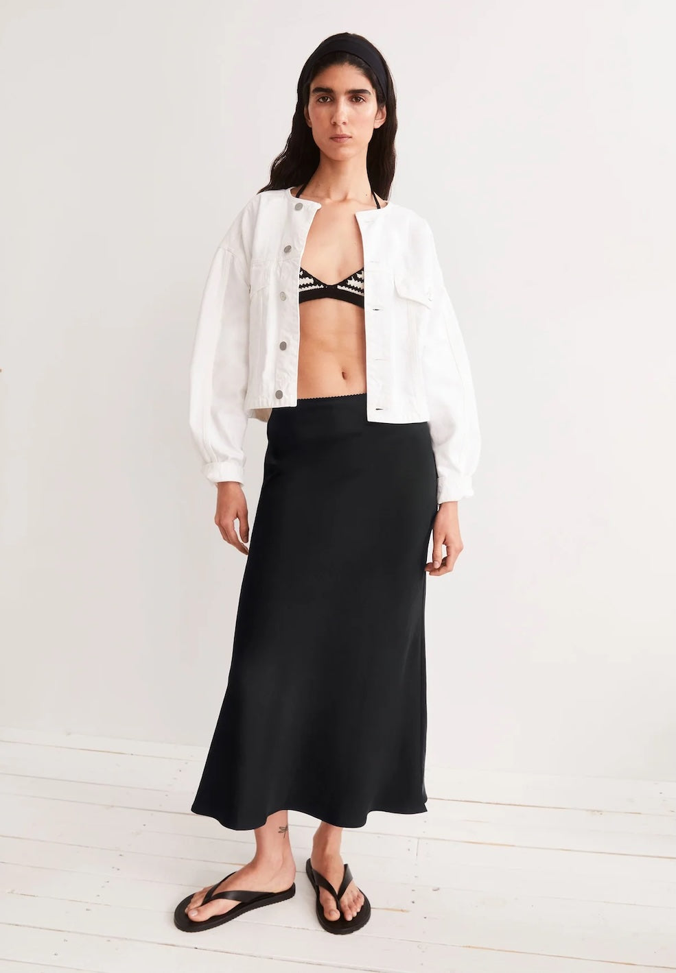 Lenovaa Satin Slip Skirt