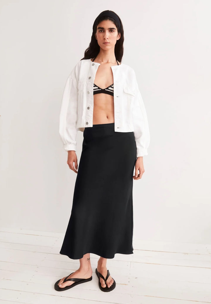 Lenovaa Satin Slip Skirt