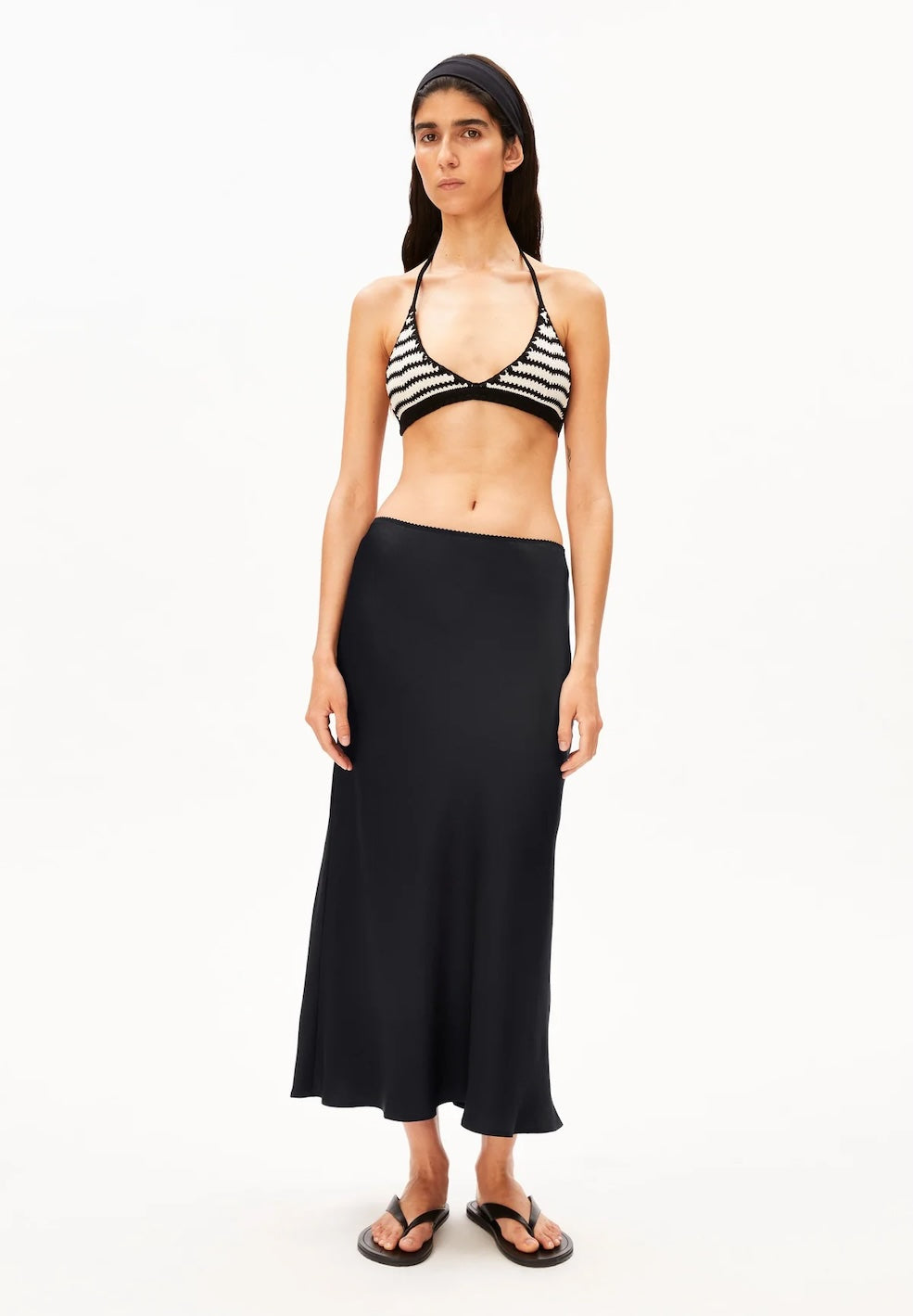 Lenovaa Satin Slip Skirt