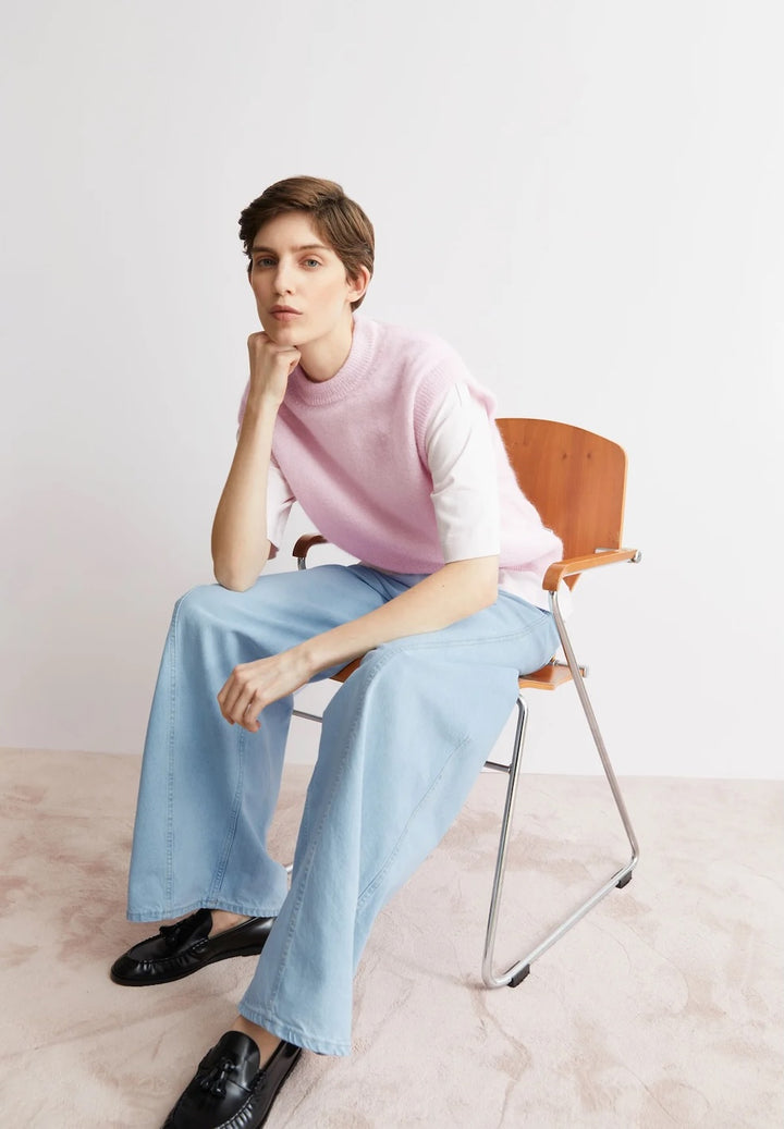 Mohair Blend Knit Vest