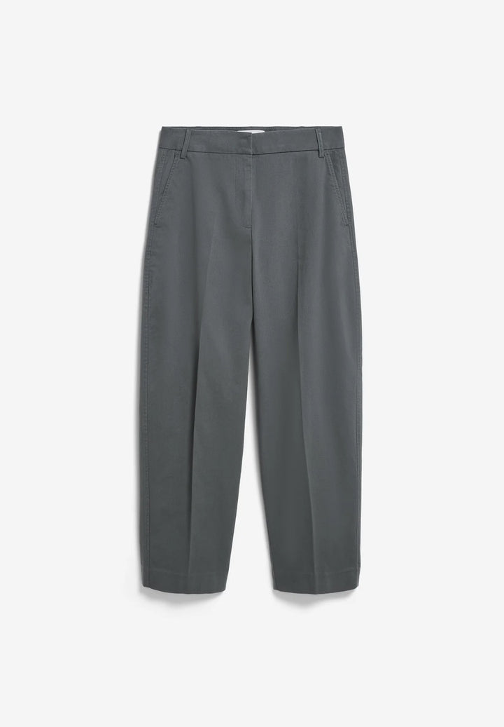 Barrel Leg Twill Pant