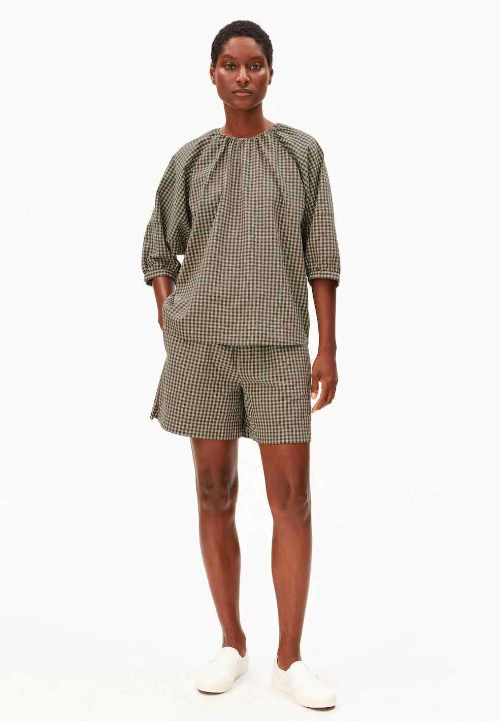 Vichy Seersucker Blouse