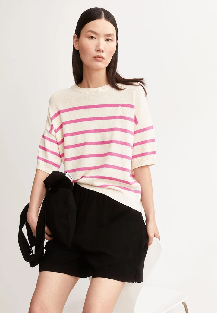 Striped Linen Blend Sweater