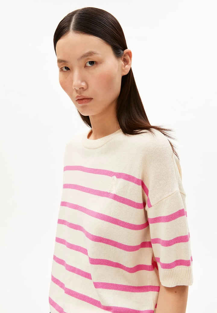 Striped Linen Blend Sweater
