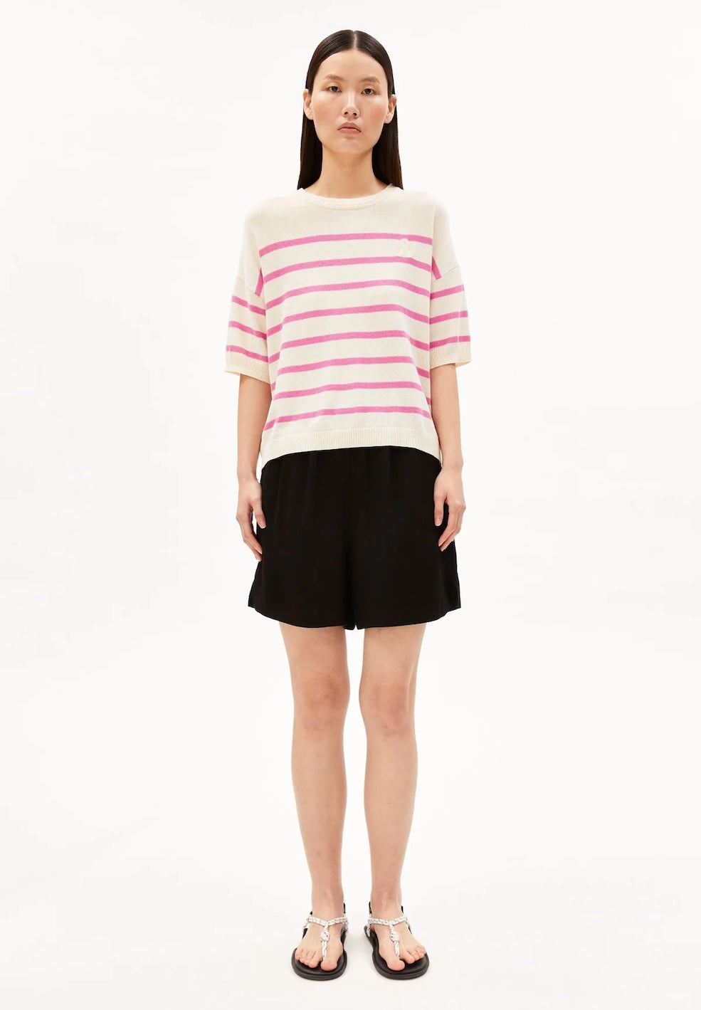 Striped Linen Blend Sweater