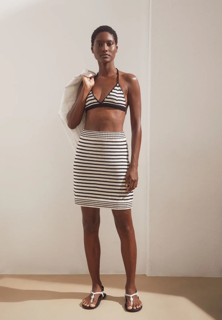 Stripe Mini Skirt