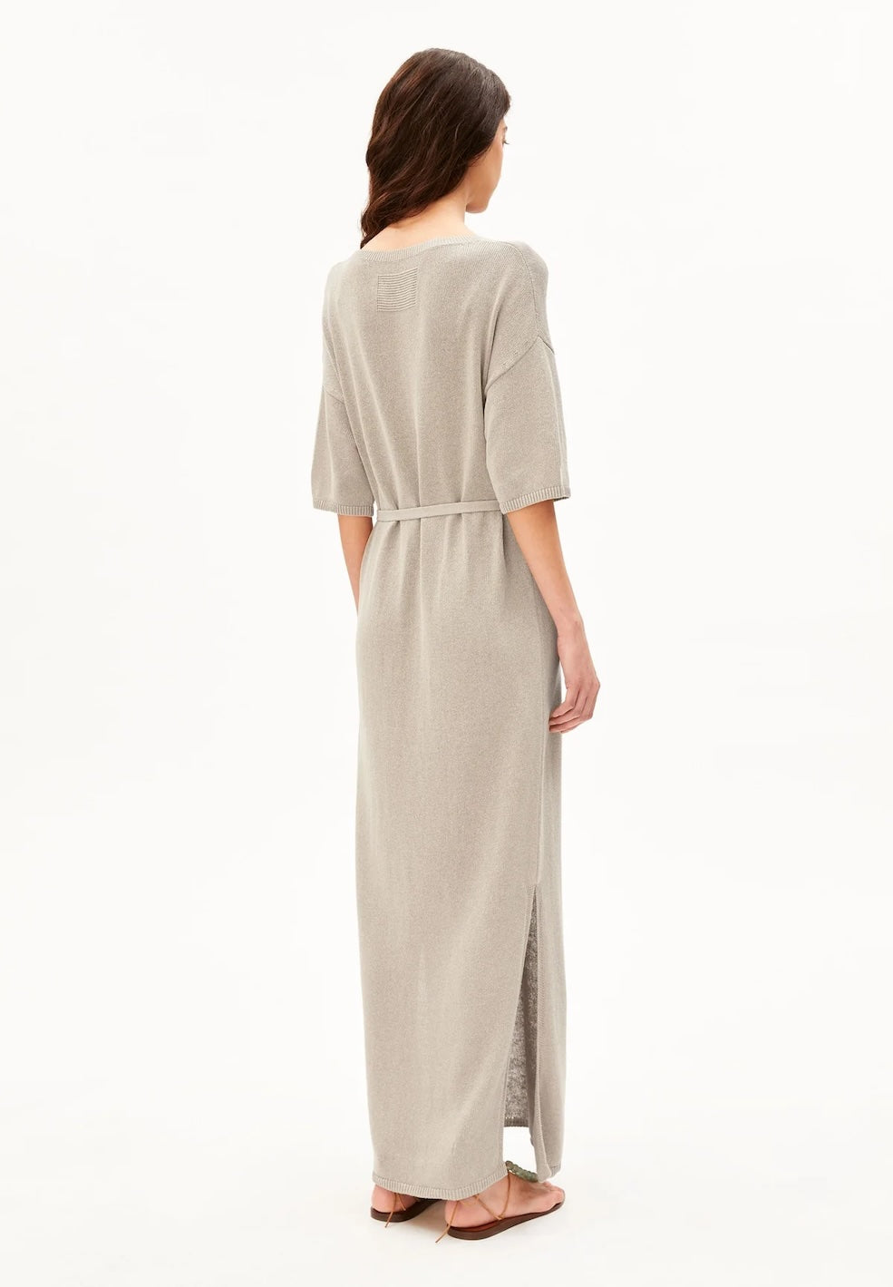 Linen Blend Maxi Knit Dress