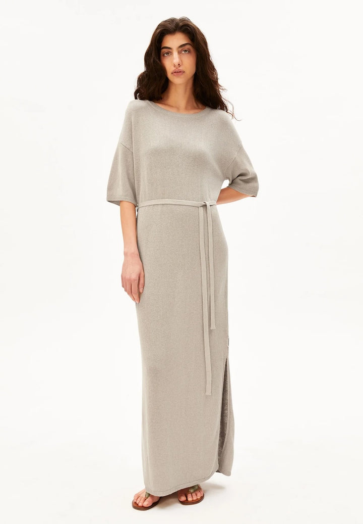 Linen Blend Maxi Knit Dress
