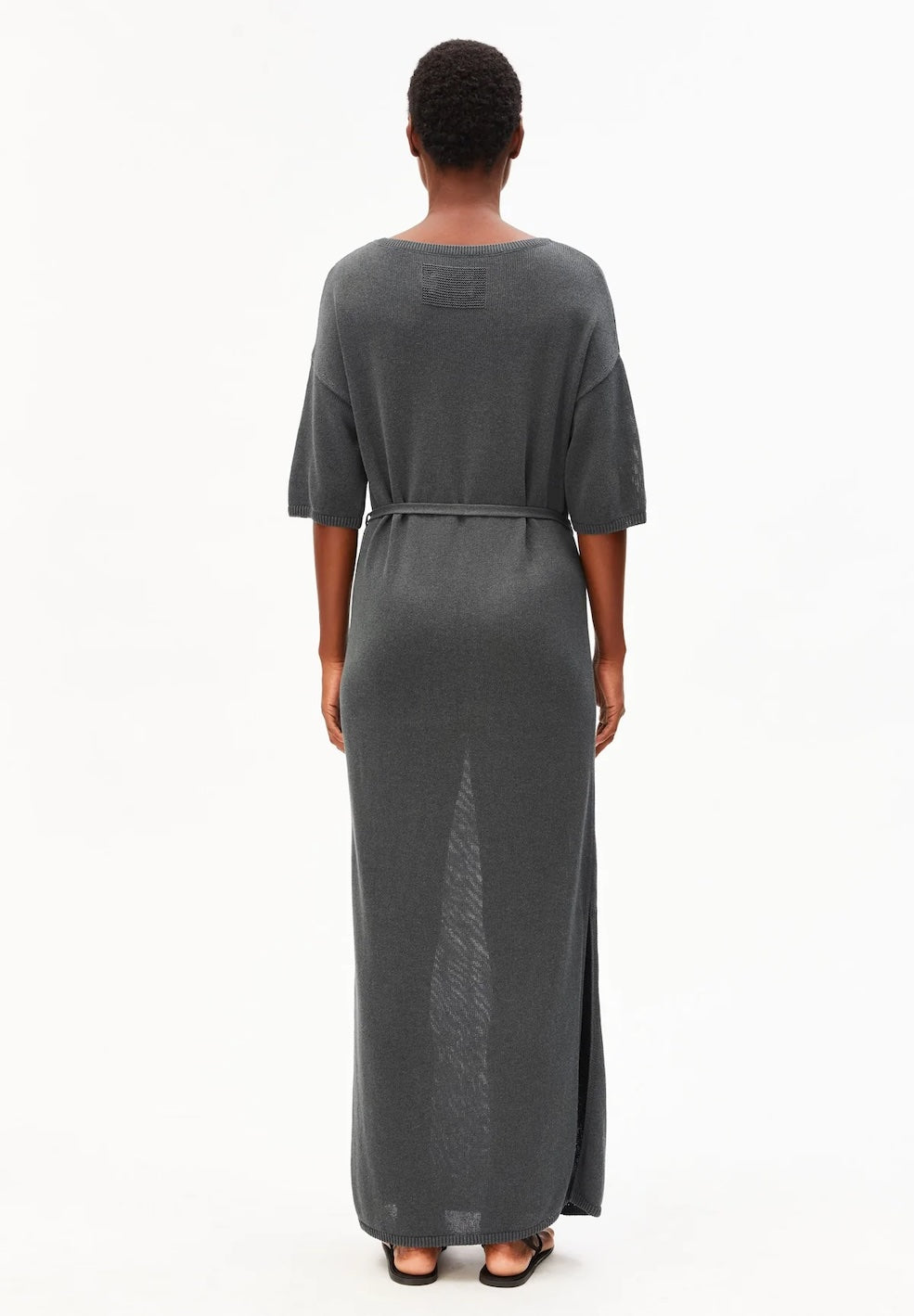 Linen Blend Maxi Knit Dress