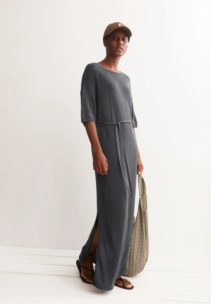 Linen Blend Maxi Knit Dress