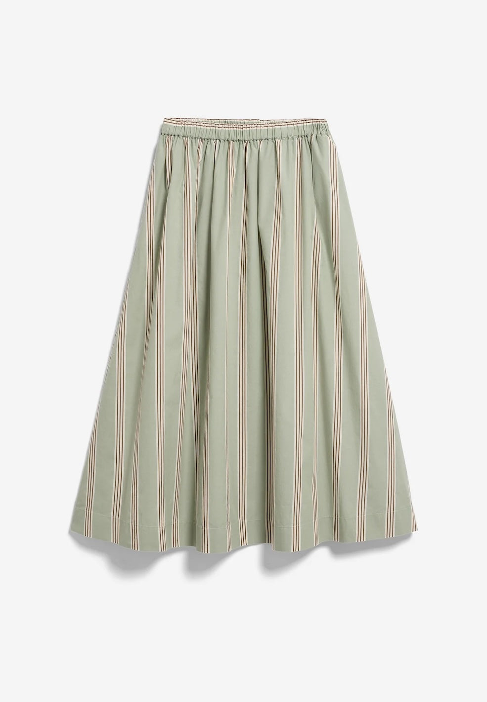 Stripe A-Line Midi Skirt