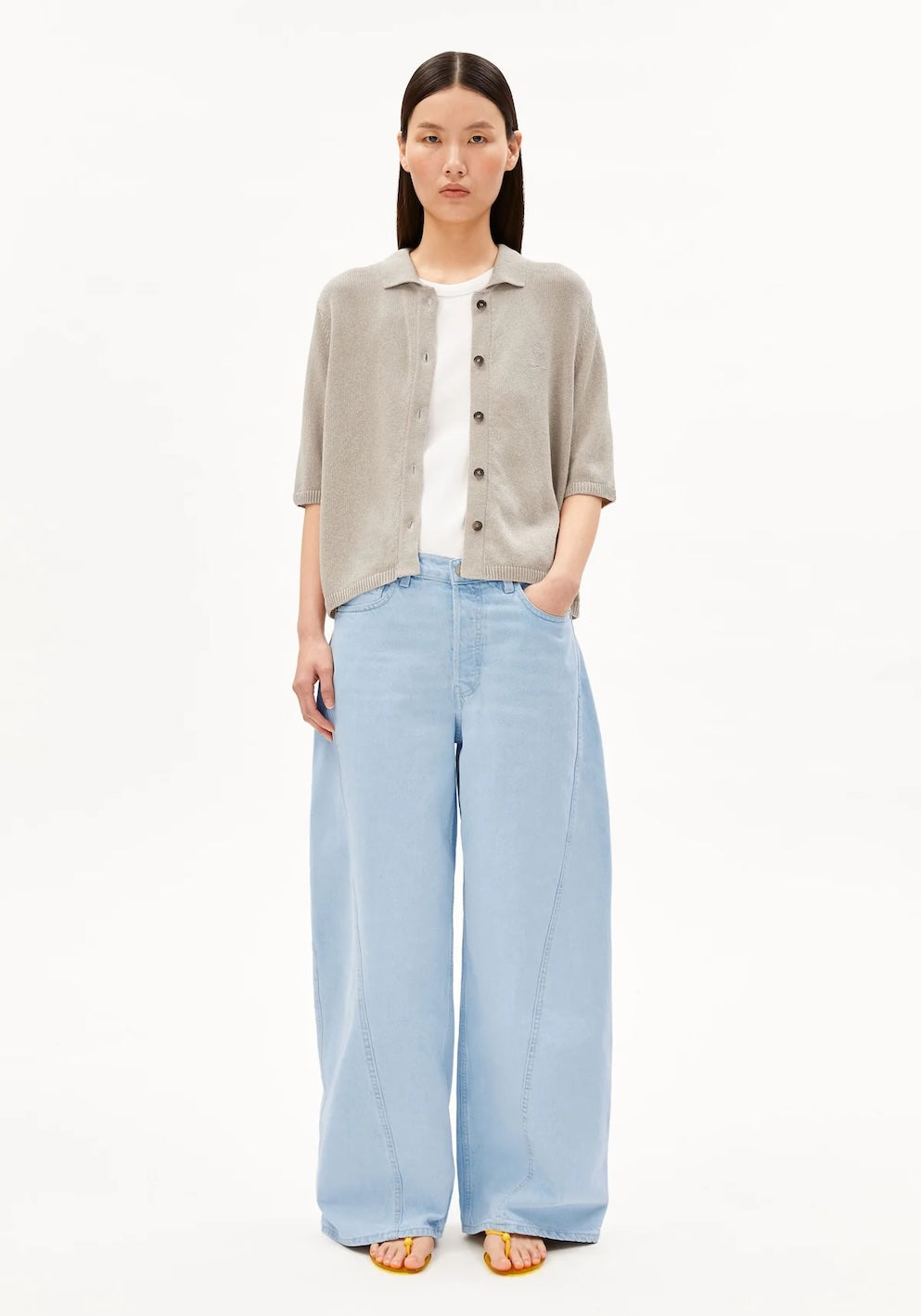 S SL Linen Blend Knit Cardigan