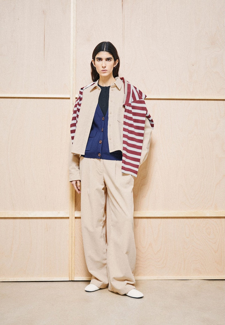 Corduroy Wide Pleated Pant