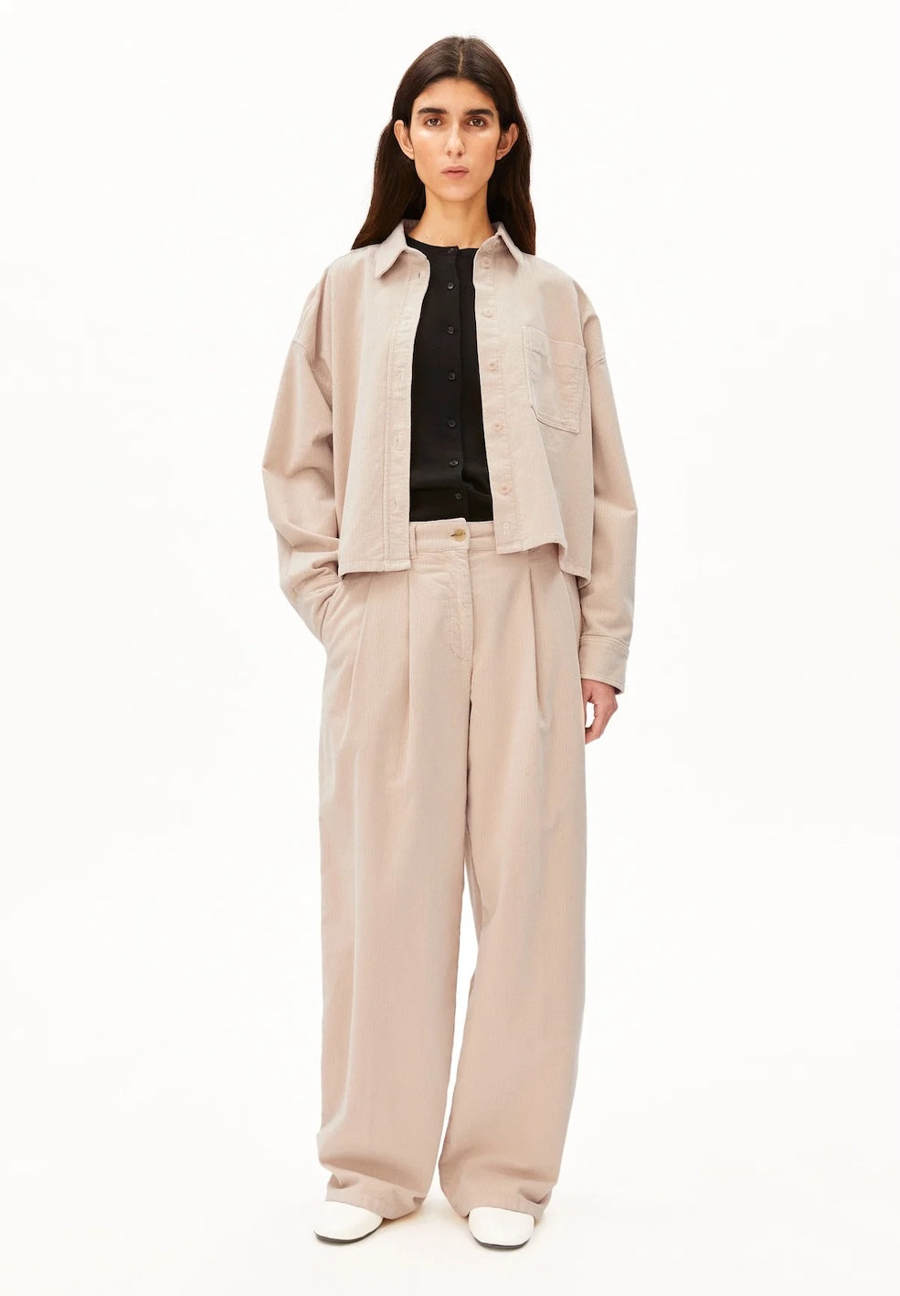 Corduroy Wide Pleated Pant