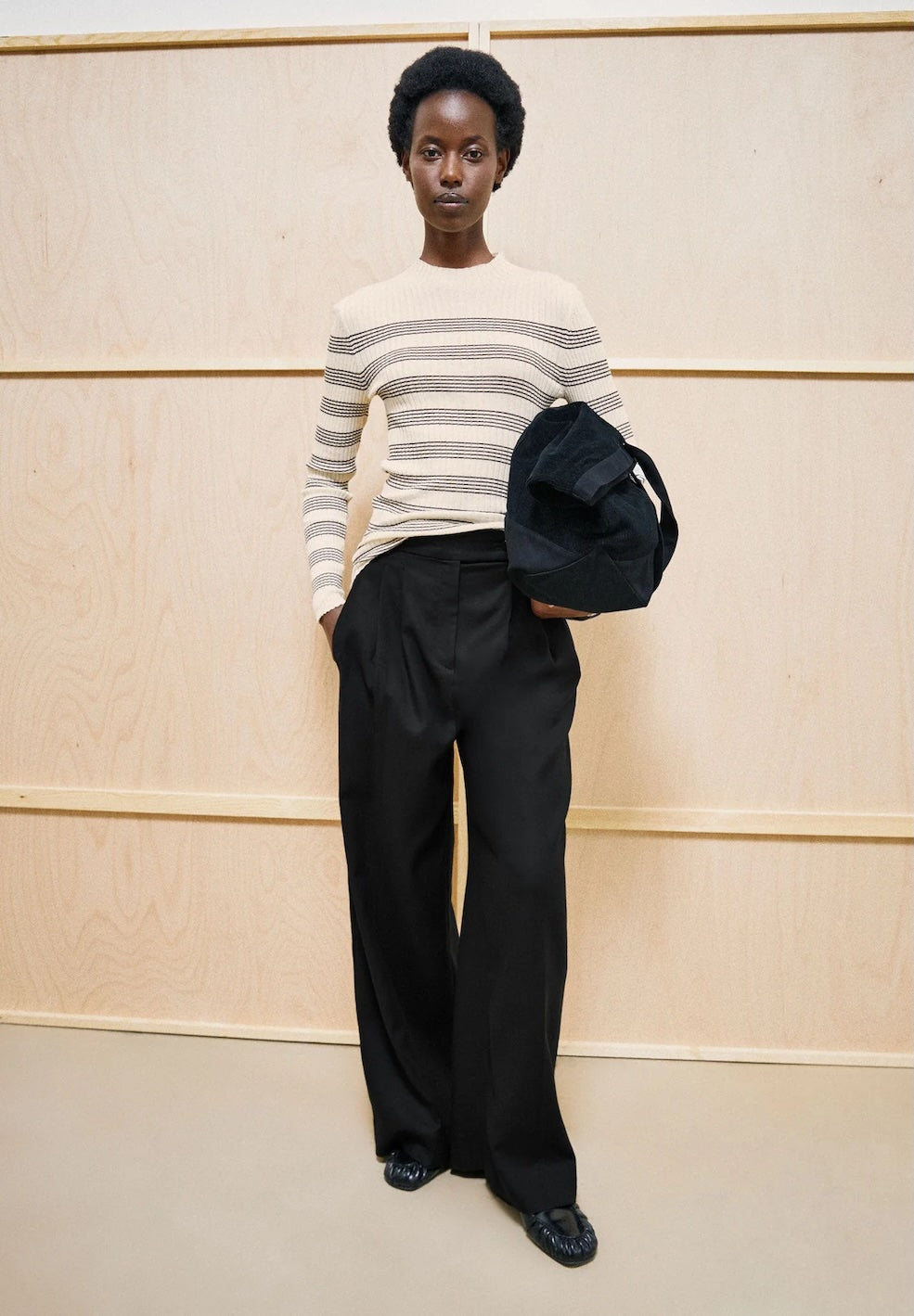 Alaania Striped Knit Sweater