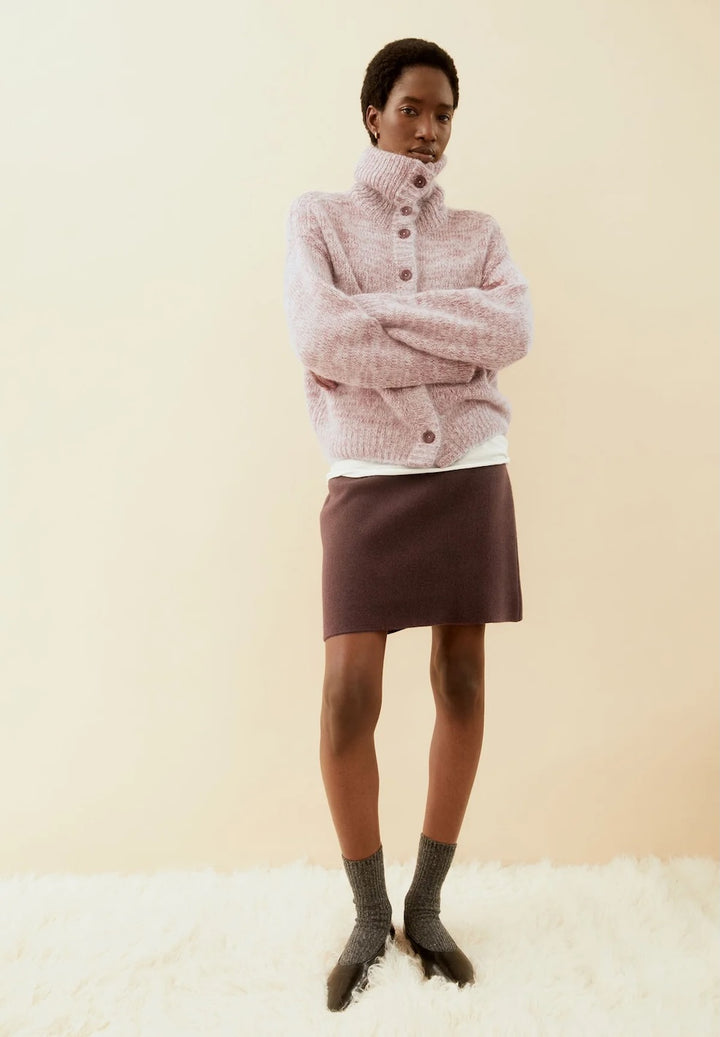 Mouliné Brushed Knit Cardigan
