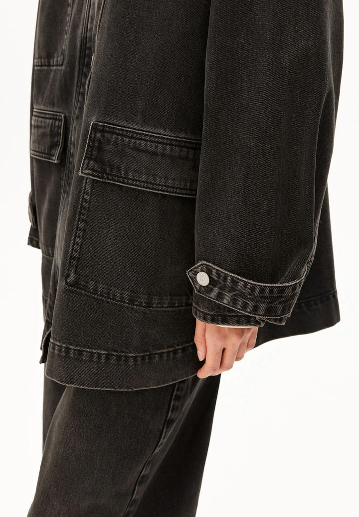 Cord Collar Denim Jacket