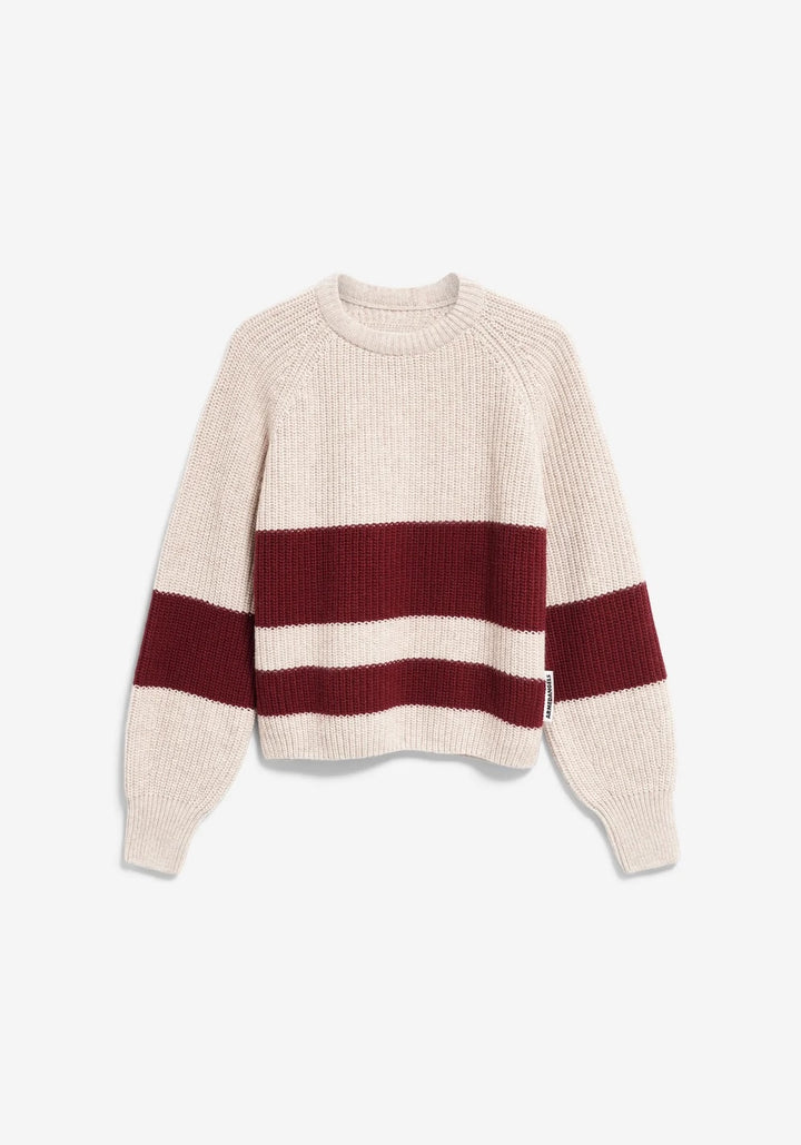 Rib Striped Knit Sweater