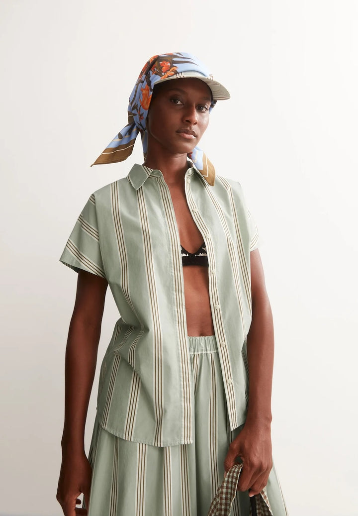 Stripe Poplin Larisaana Blouse