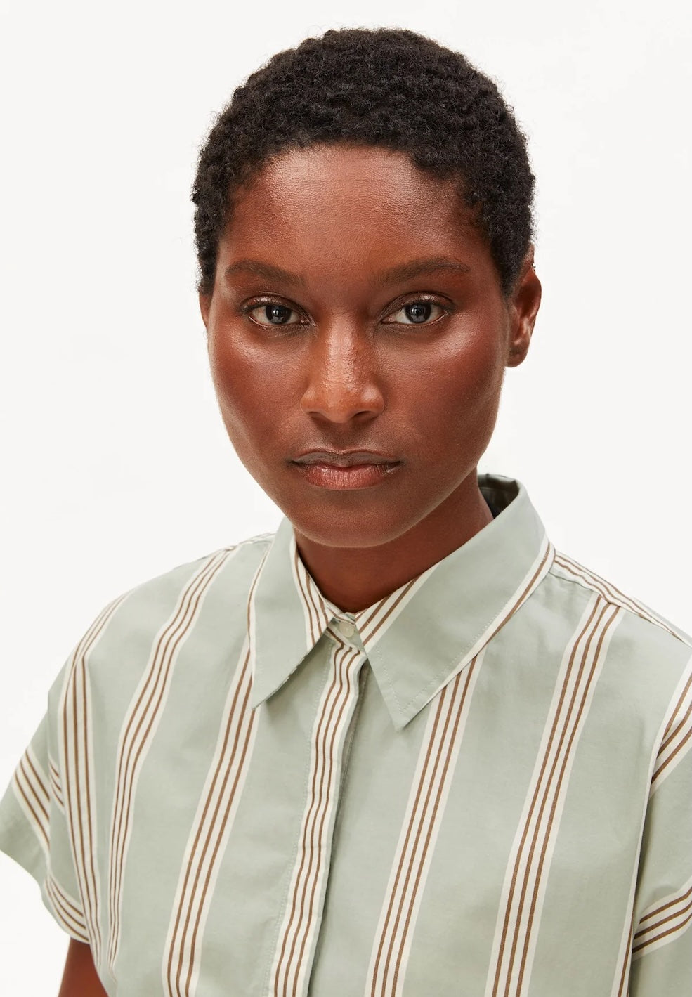 Stripe Poplin Larisaana Blouse