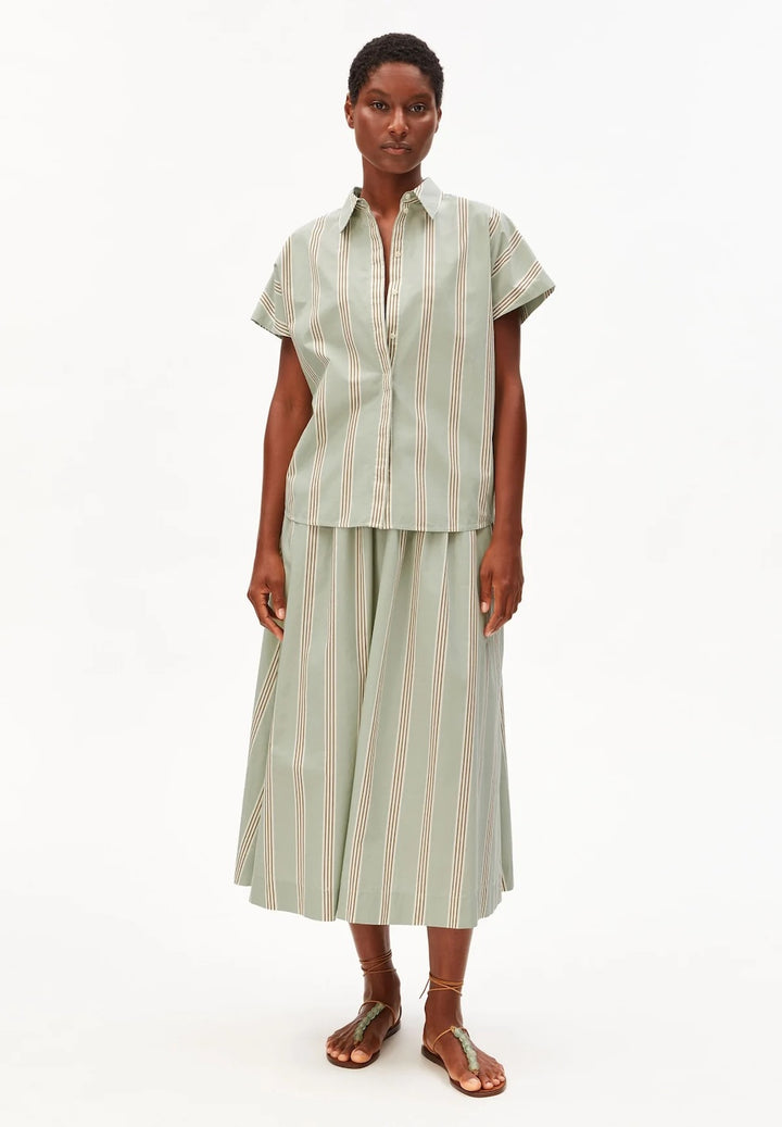 Stripe Poplin Larisaana Blouse