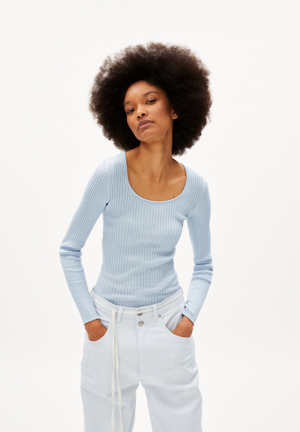 Armedangels Longsleeve hellblau